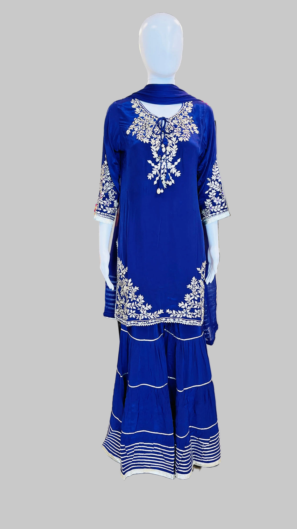 Royal Blue Sharara Set
