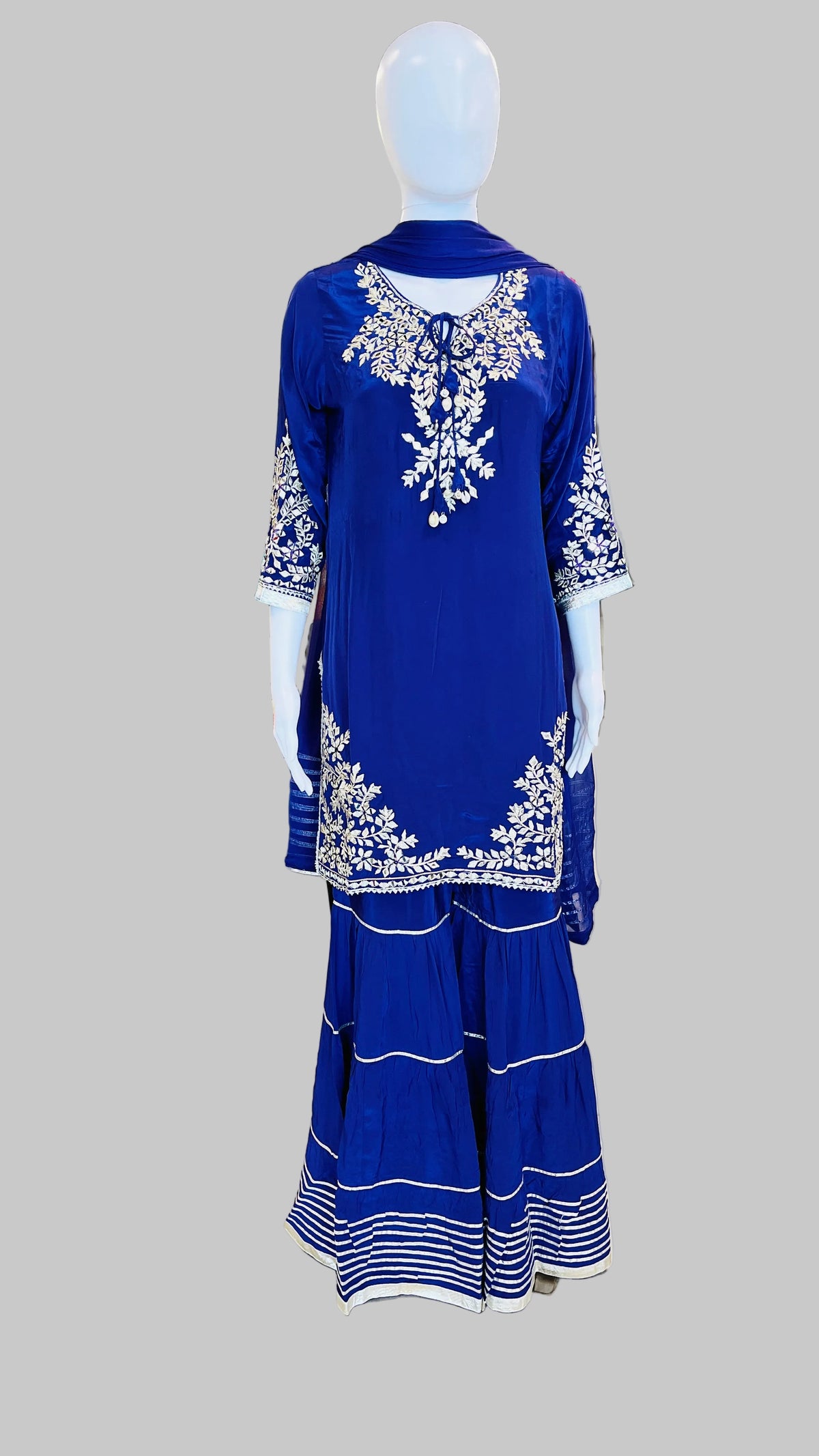 Royal Blue Sharara Set