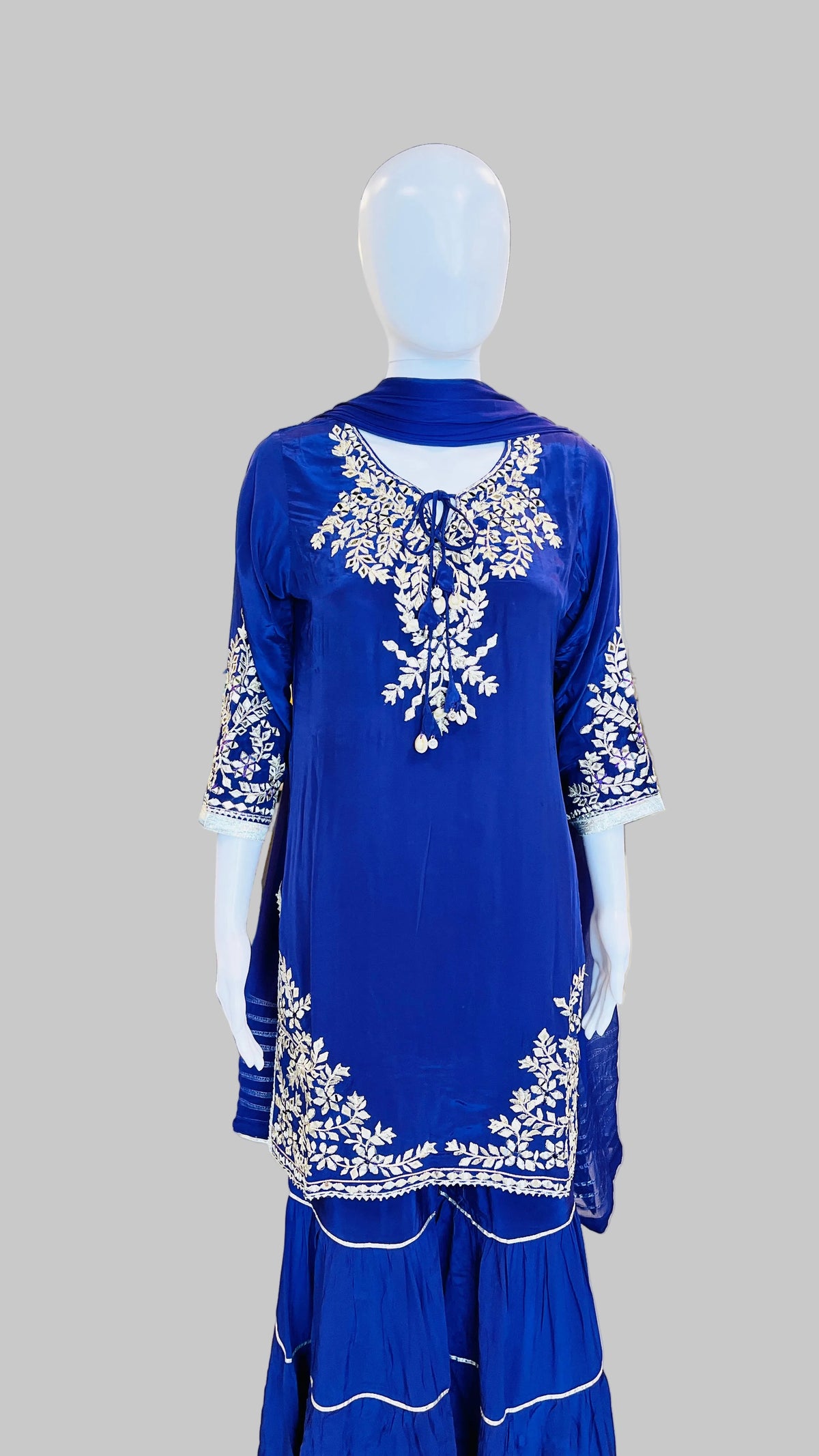Royal Blue Sharara Set