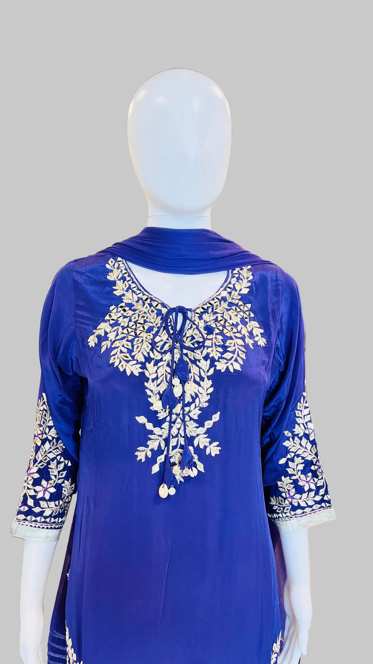 Royal Blue Sharara Set