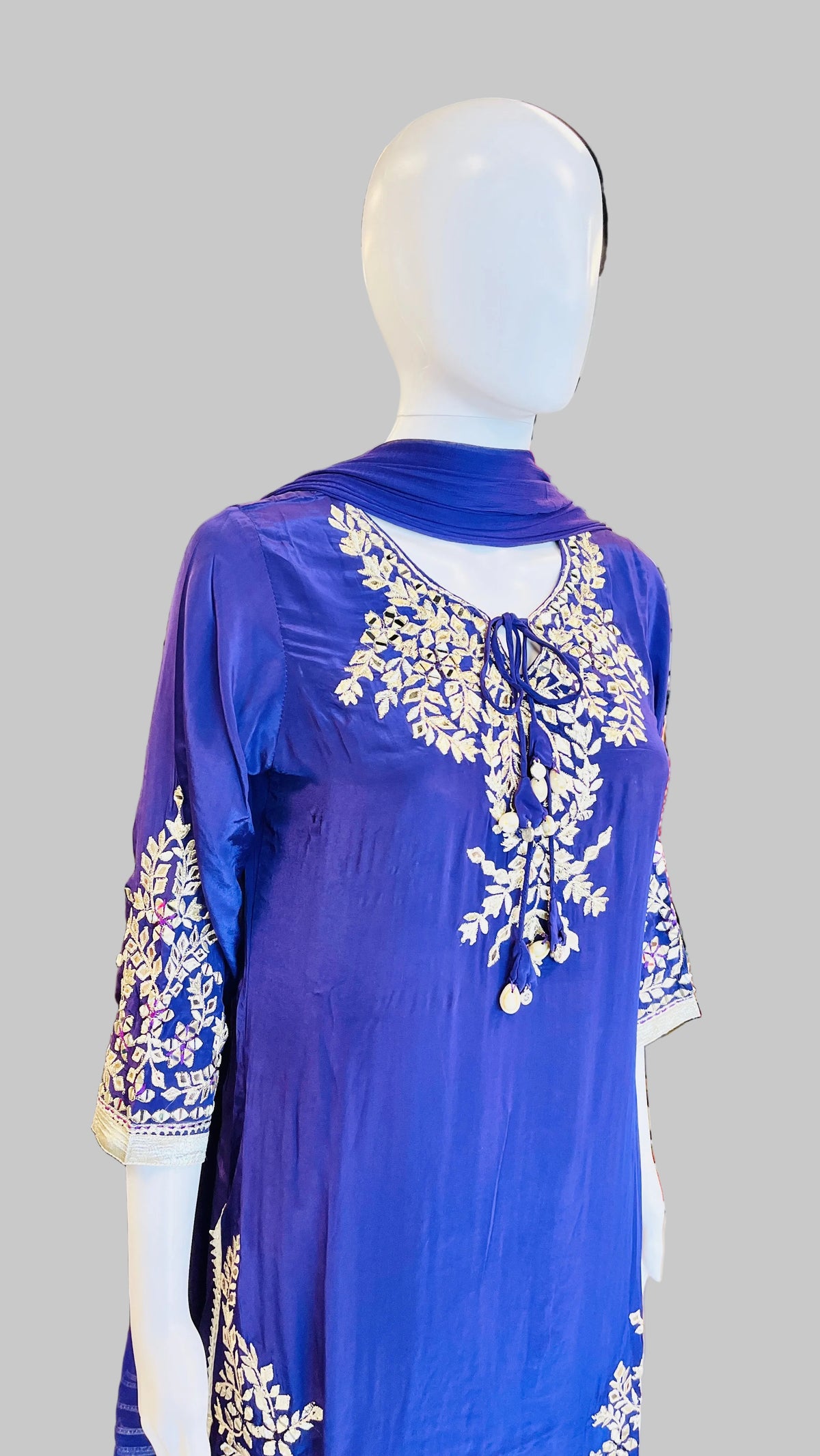 Royal Blue Sharara Set