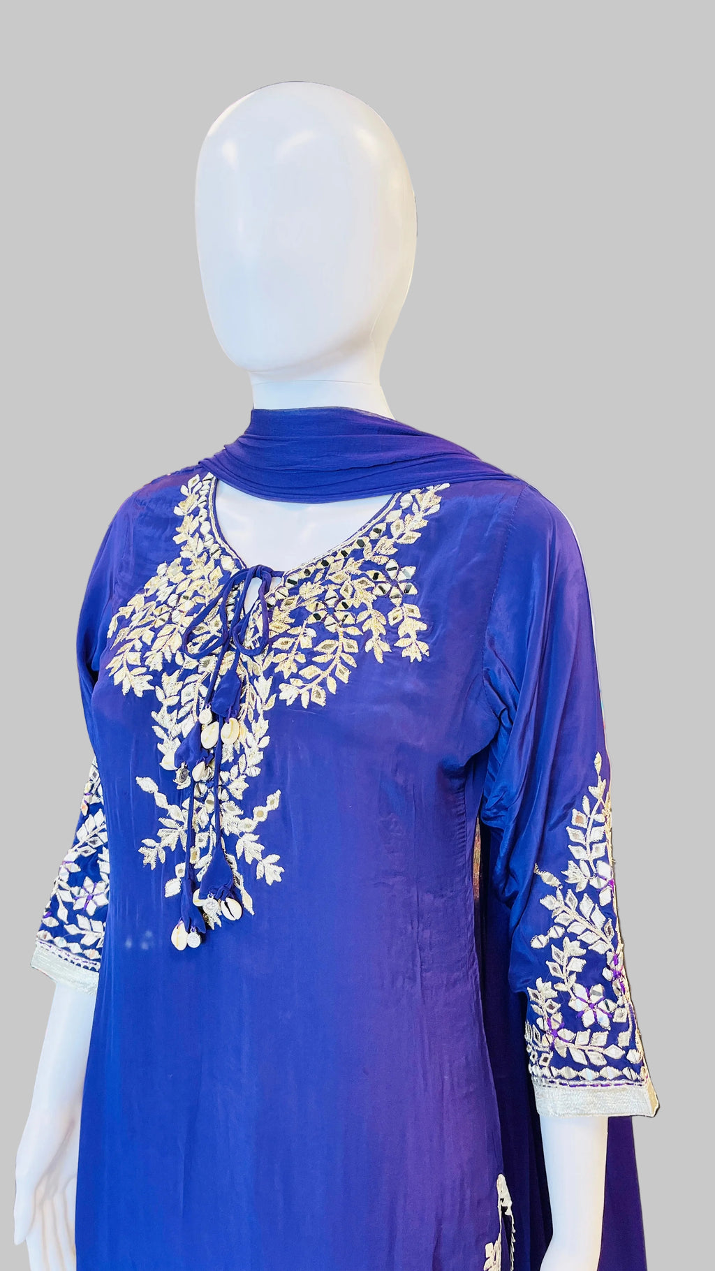 Royal Blue Sharara Set