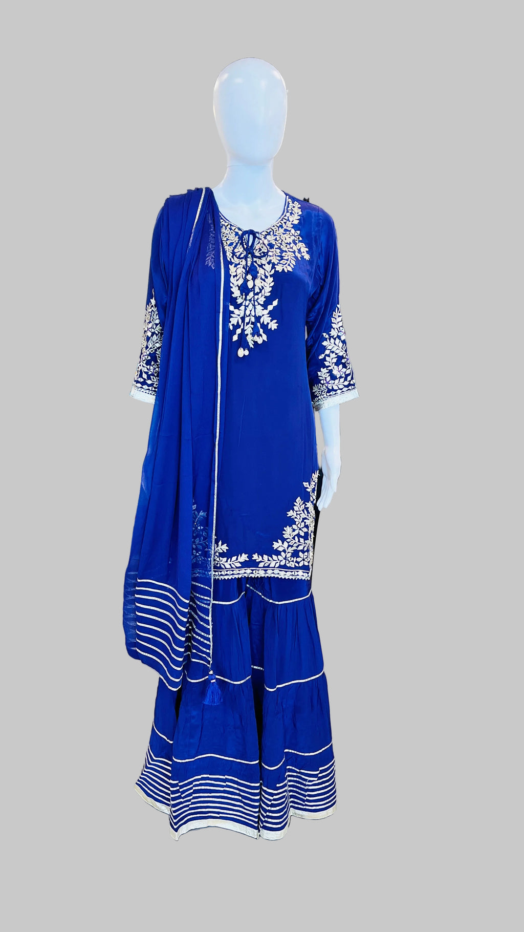 Royal Blue Sharara Set
