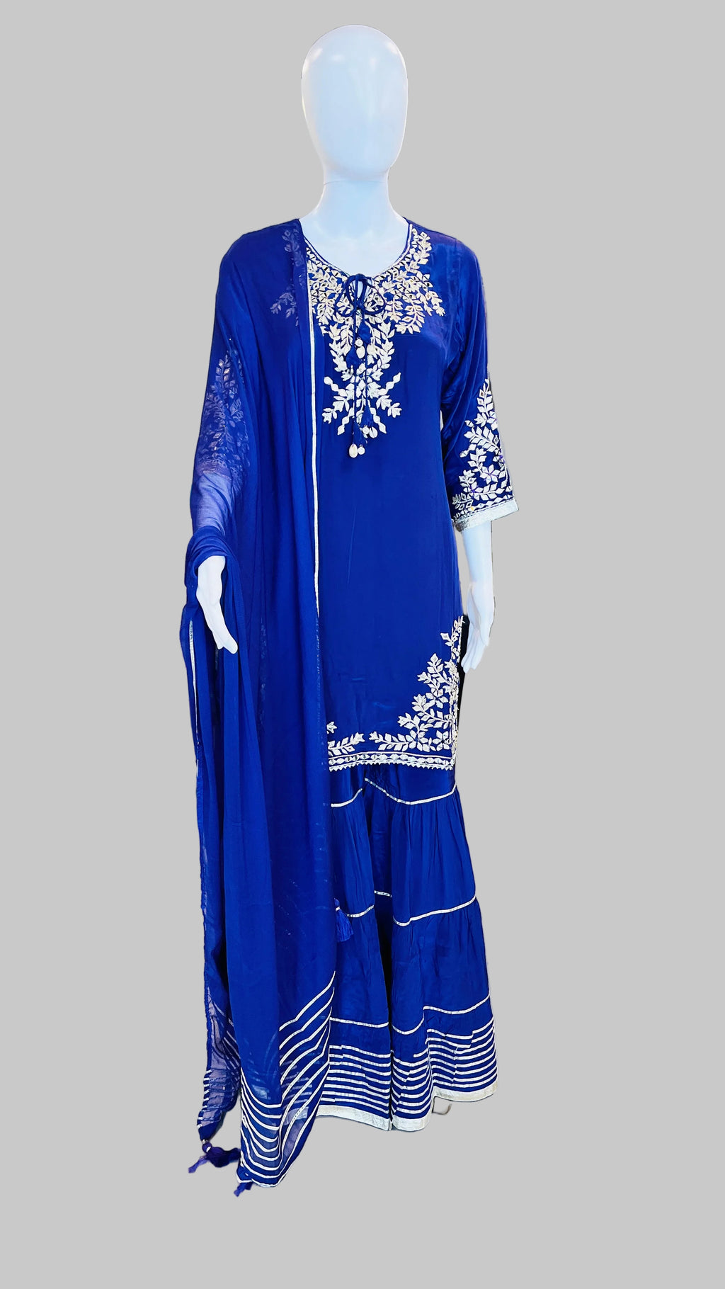 Royal Blue Sharara Set