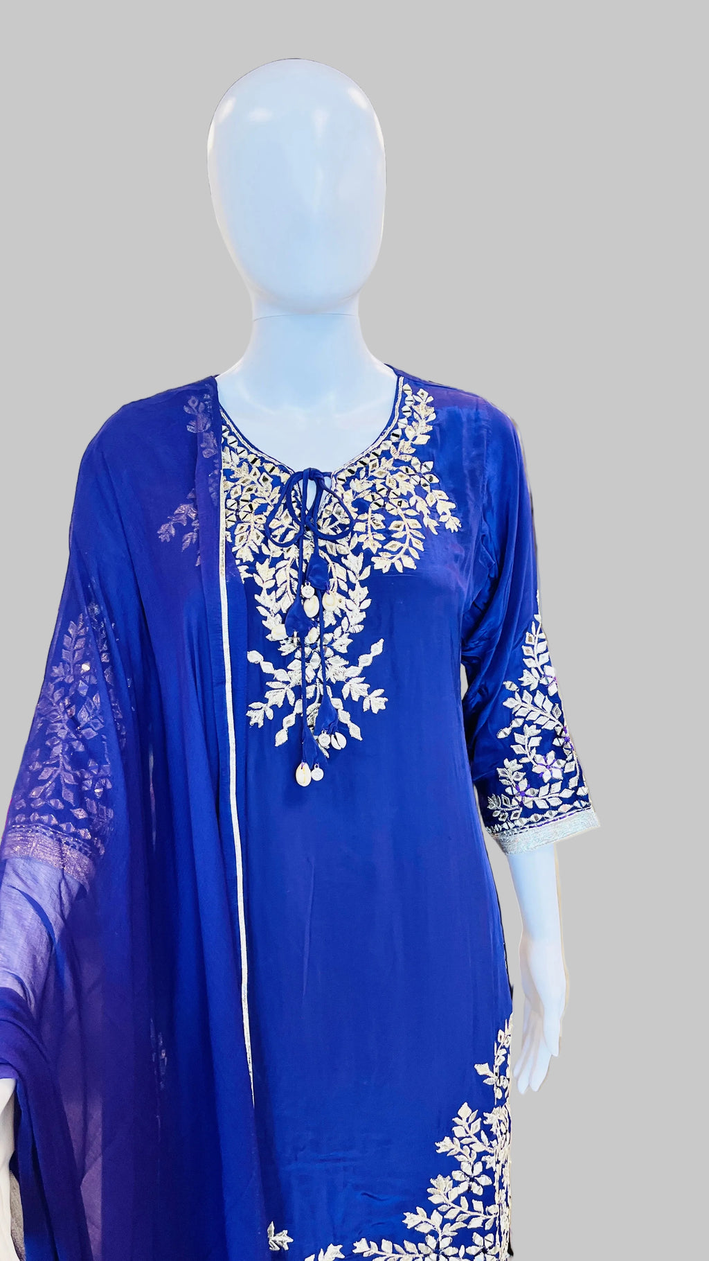 Royal Blue Sharara Set