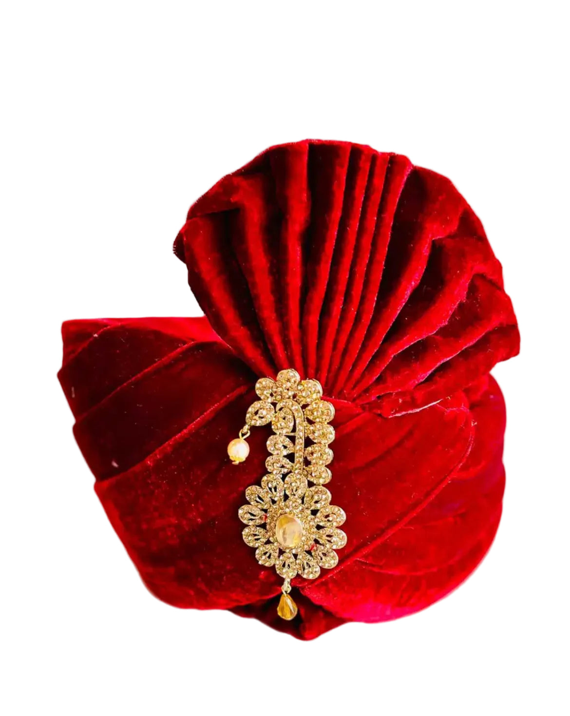 Ruby Red Velvet Groom’s Pagadi