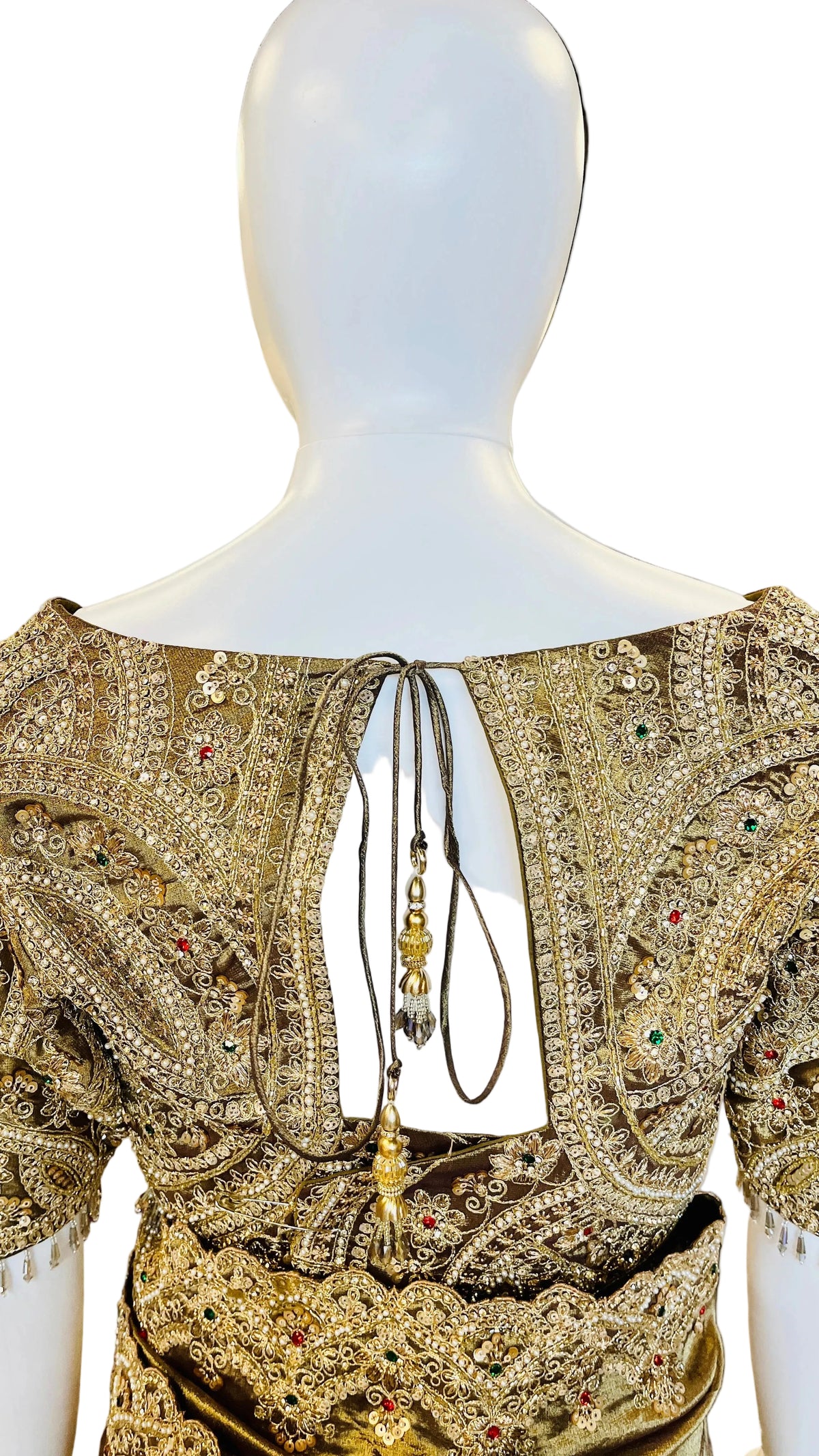 Champagne Gold Tissue Silk Saree