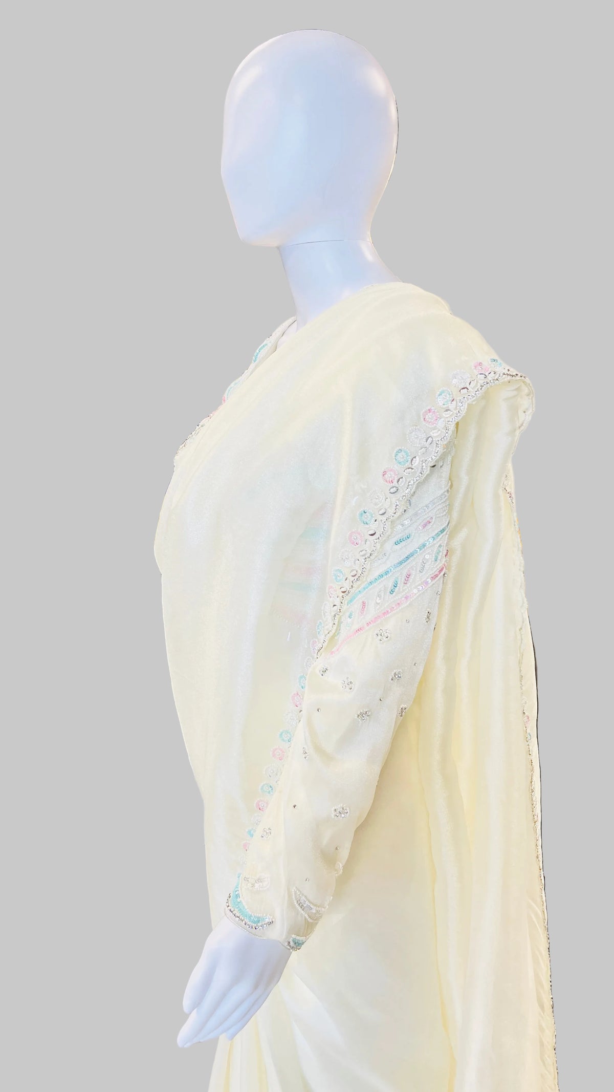 Ivory Color Saree