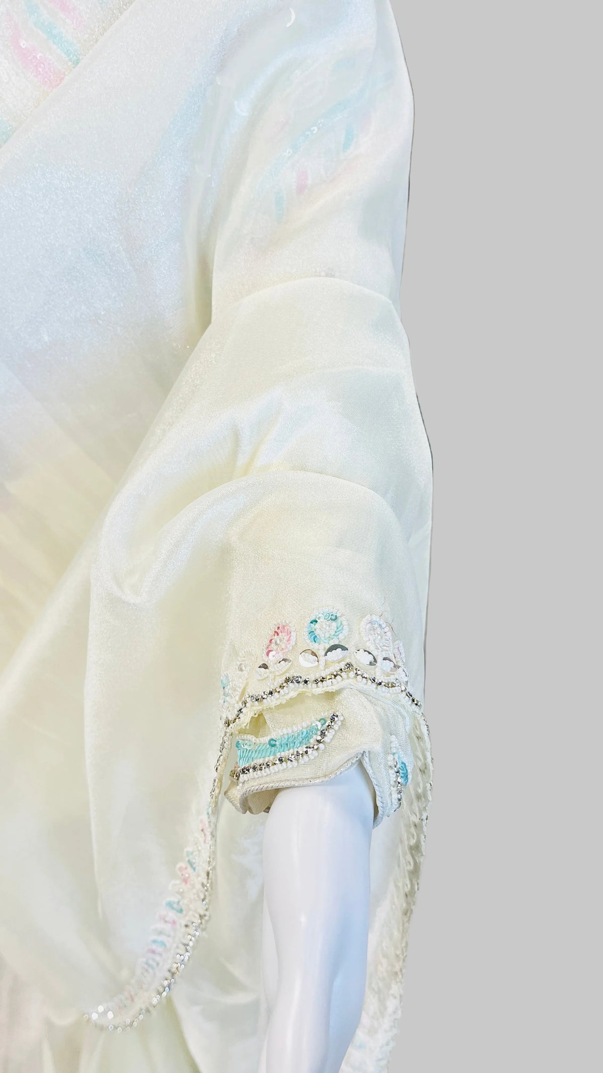 Ivory Color Saree