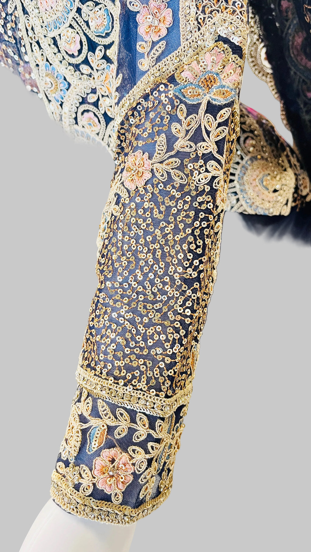 Navy-Blue Color Net Saree