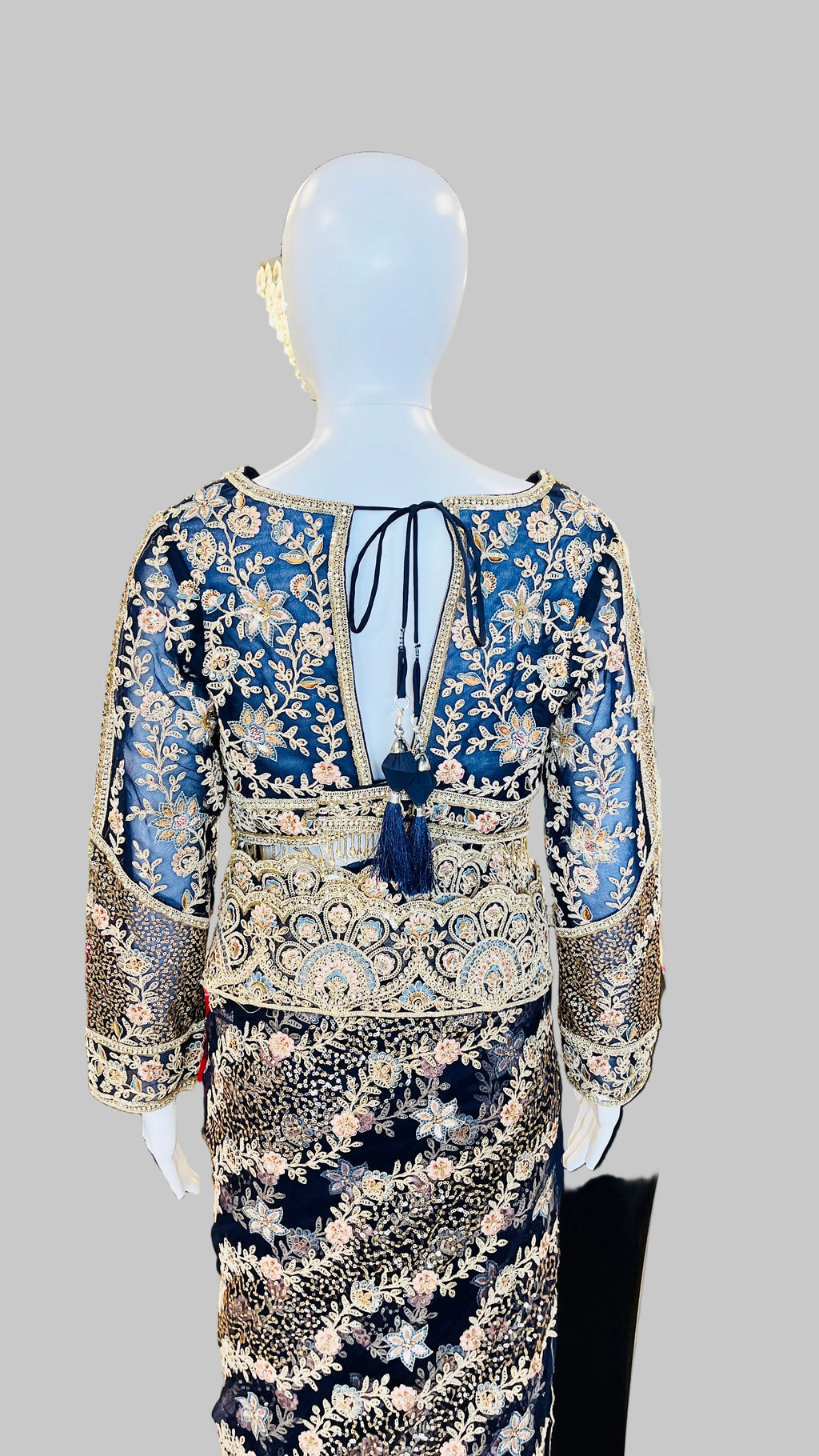Navy-Blue Color Net Saree