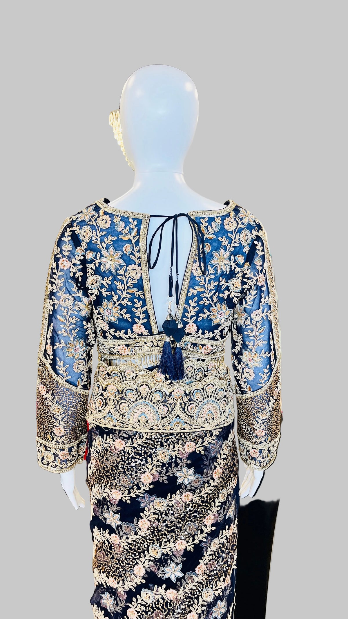 Navy-Blue Color Net Saree