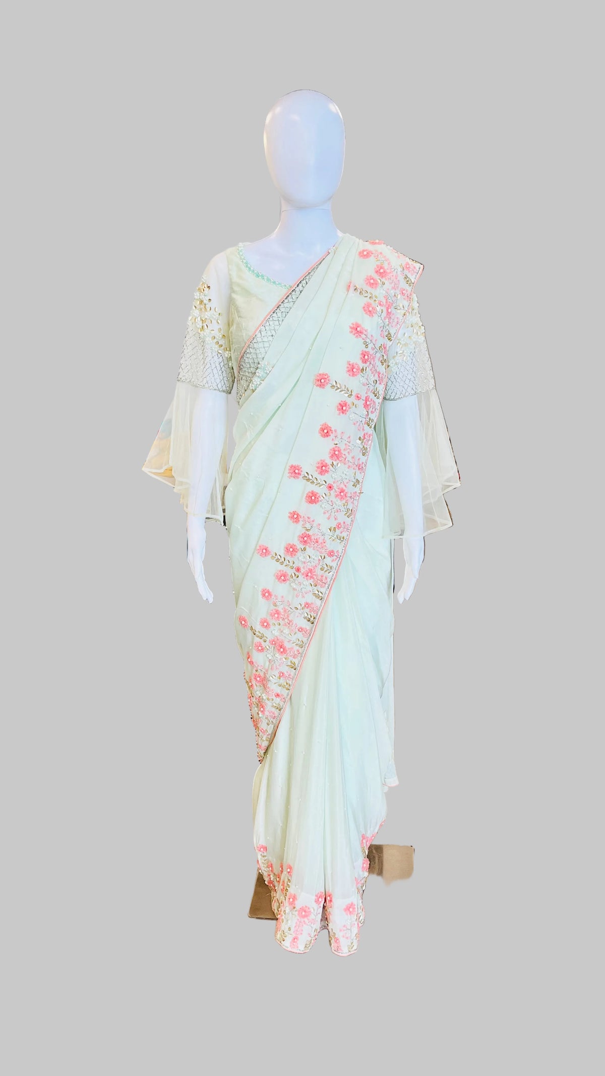 Min-Green Color Saree