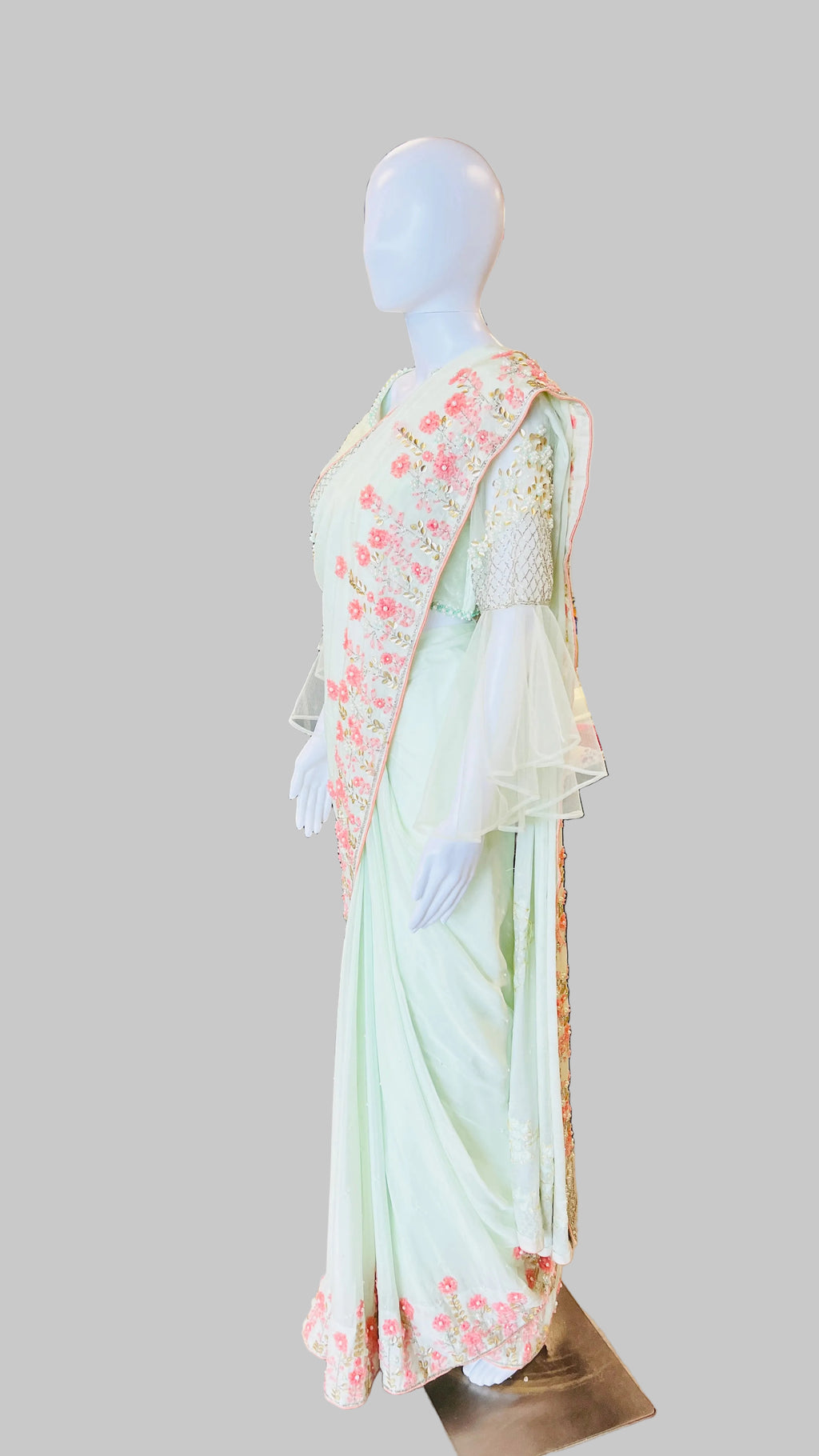 Min-Green Color Saree