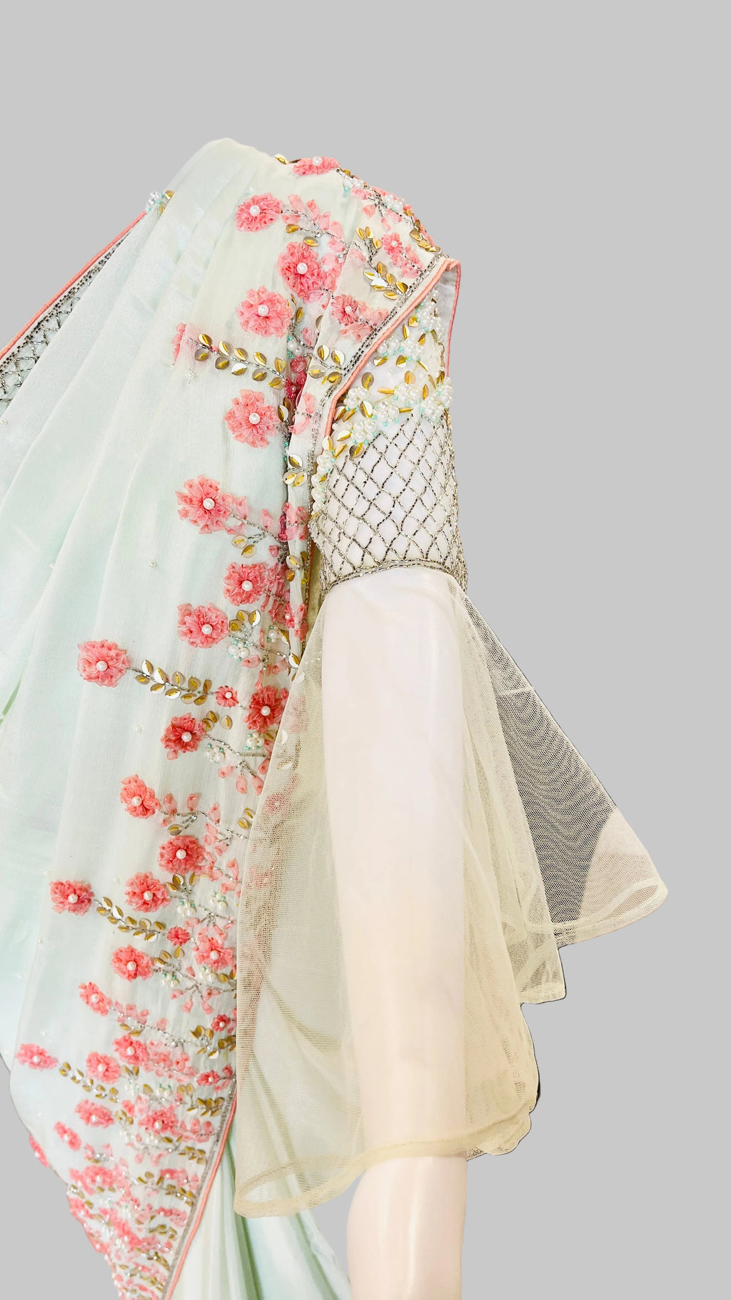 Min-Green Color Saree