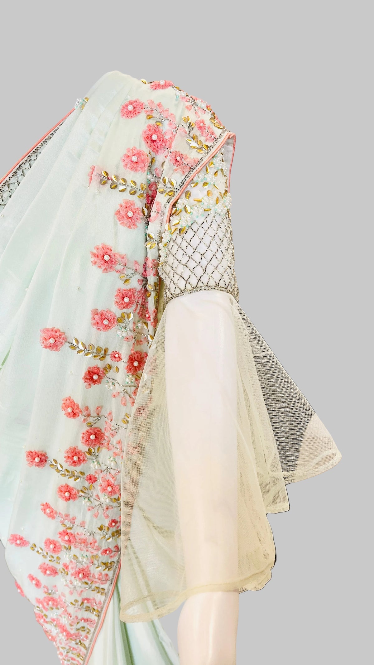 Min-Green Color Saree