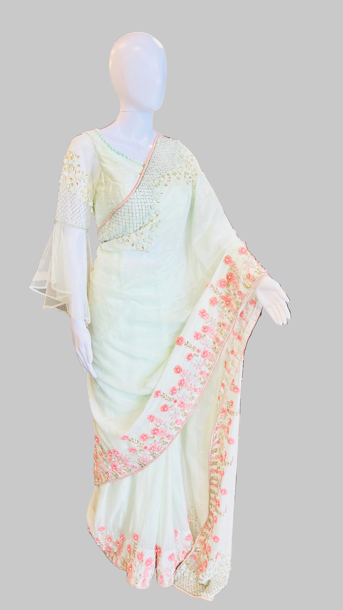 Min-Green Color Saree