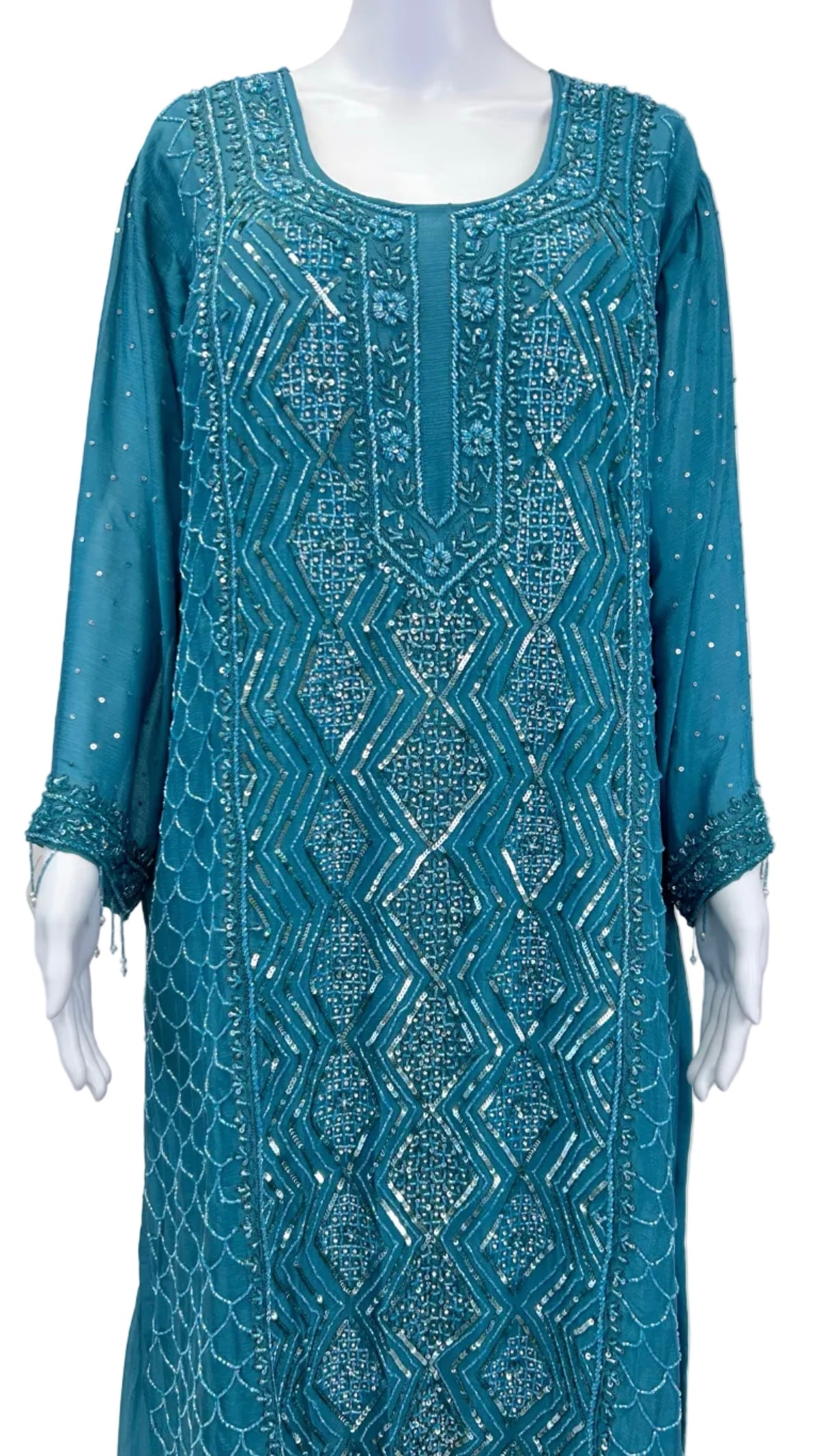 Peacock Blue Sharara Set