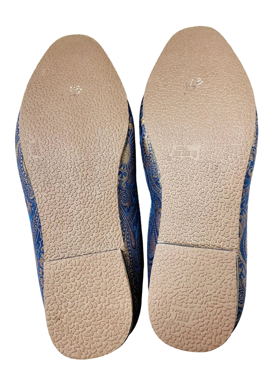 Dark Blue Brocade Shoes