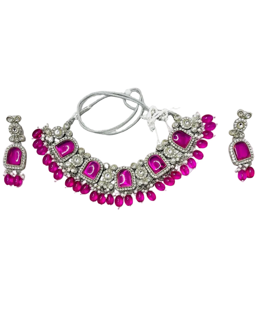 Dark Pink Choker Set