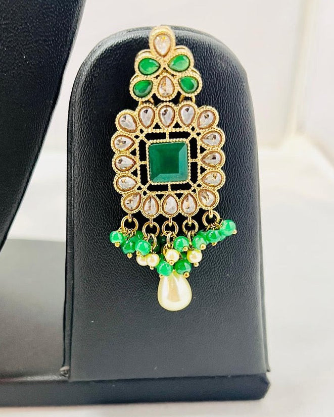 Green Kundan Choker Set