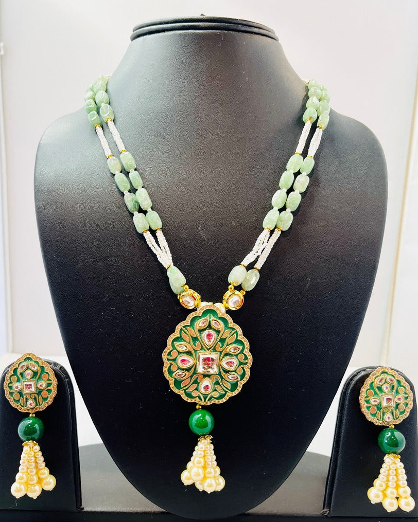 Mint Green Kundan Set