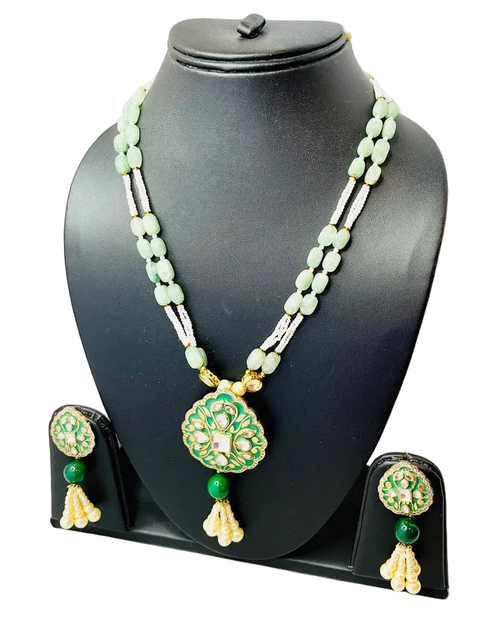 Mint Green Kundan Set
