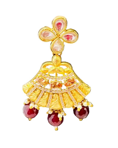 White & Gold Color Kundan Set