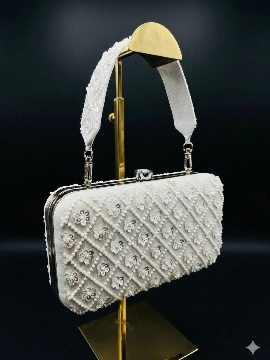 Silve Silk Clutch