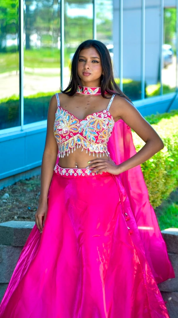 Hot Pink Lehnga Set