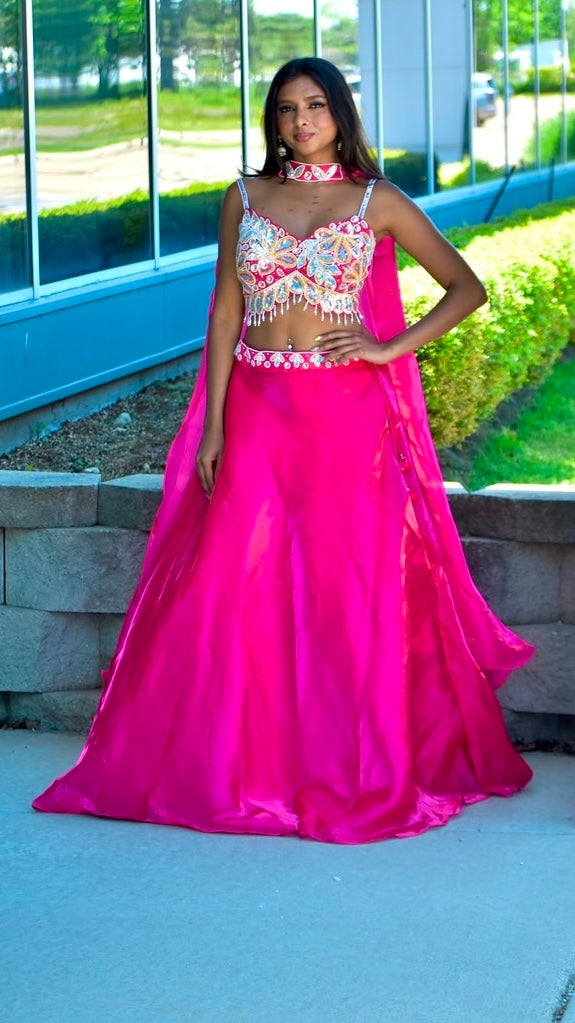 Hot Pink Lehnga Set
