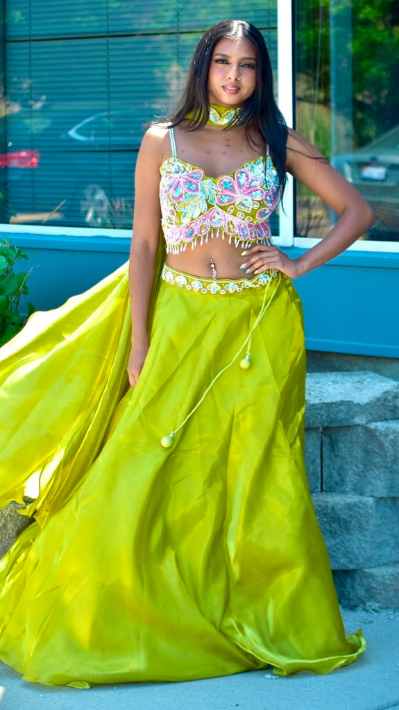 Green Lehnga Set