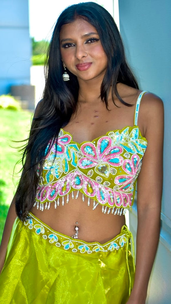 Green Lehnga Set