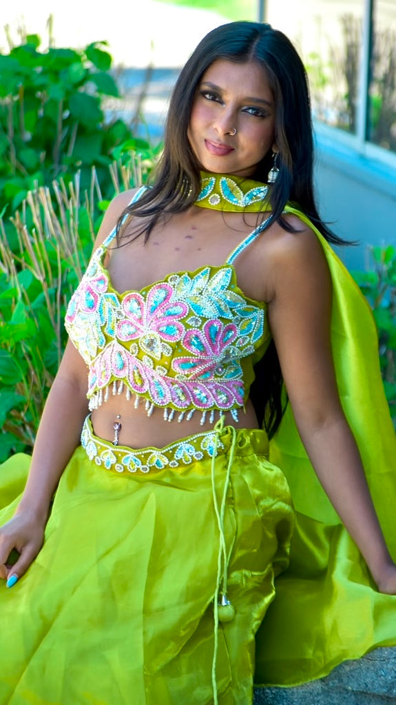 Green Lehnga Set