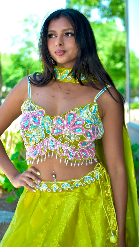 Green Lehnga Set