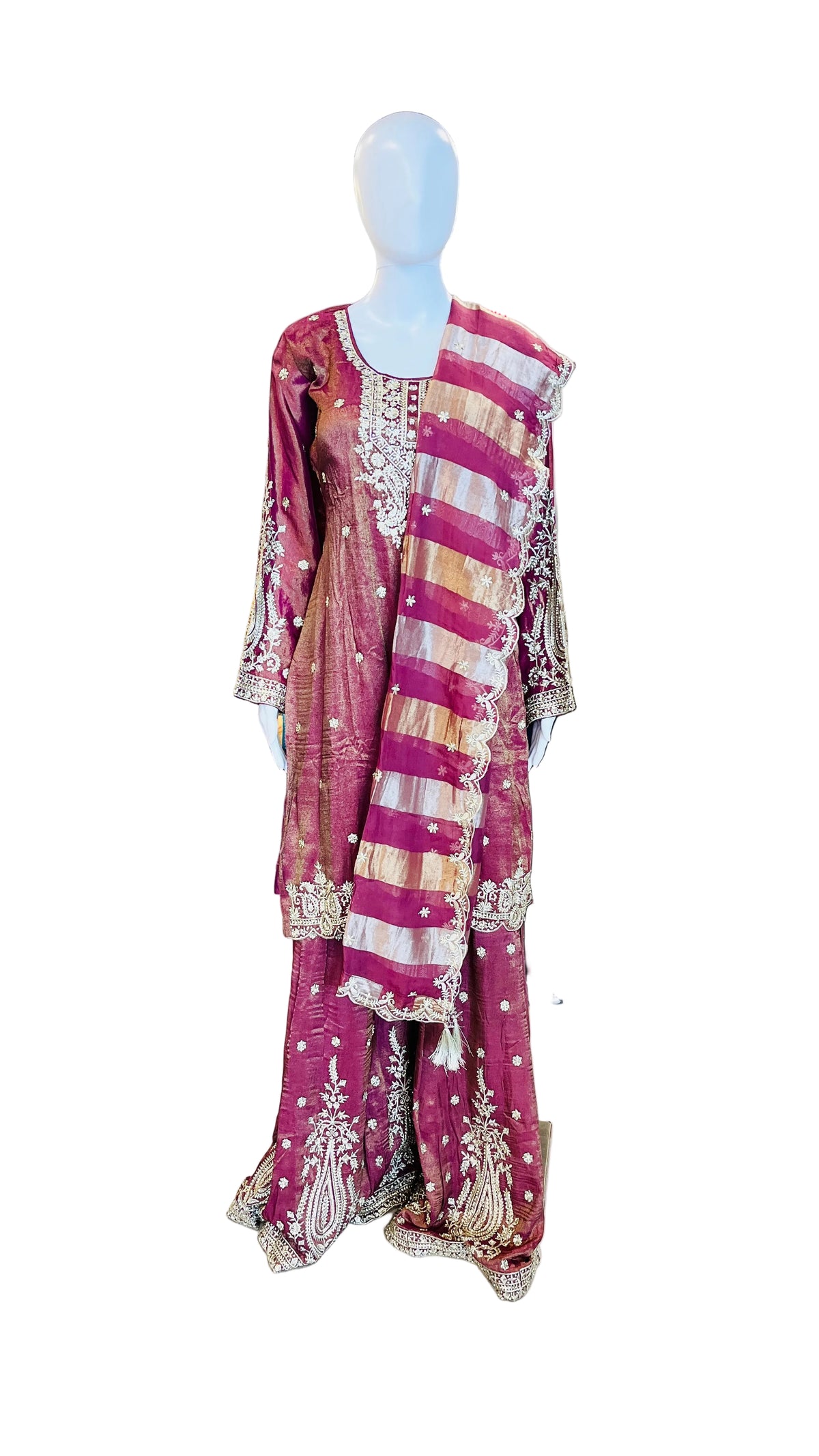 Wine Color Sharara Set