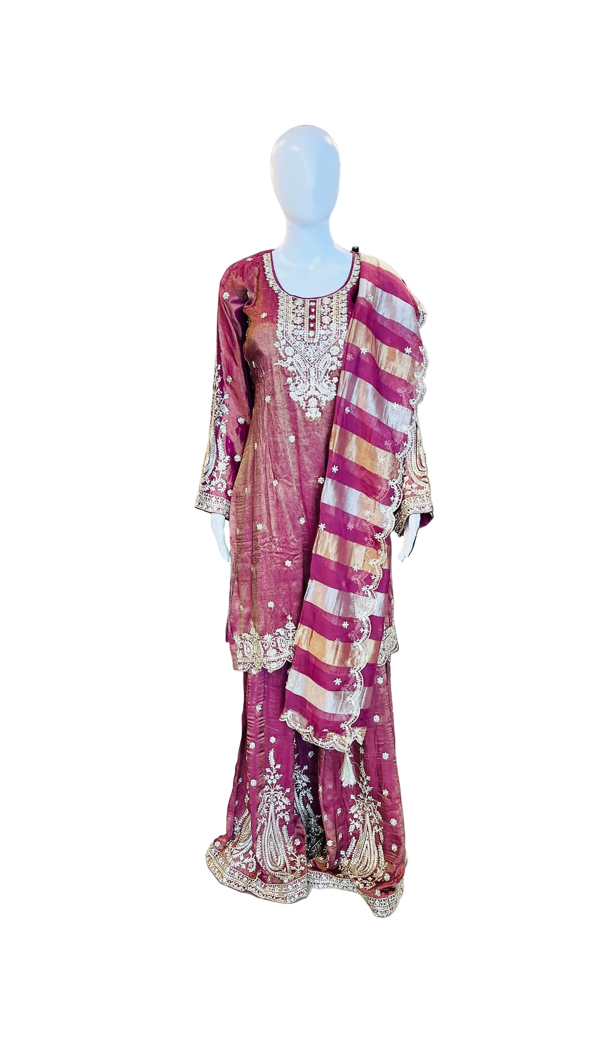 Wine Color Sharara Set