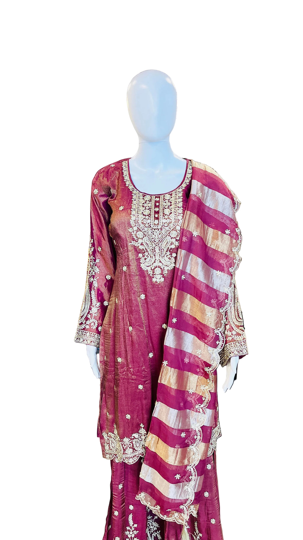 Wine Color Sharara Set
