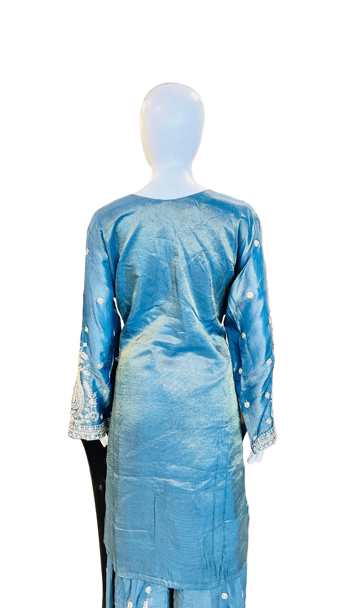 Teal Blue &nbsp;Color Sharara Set