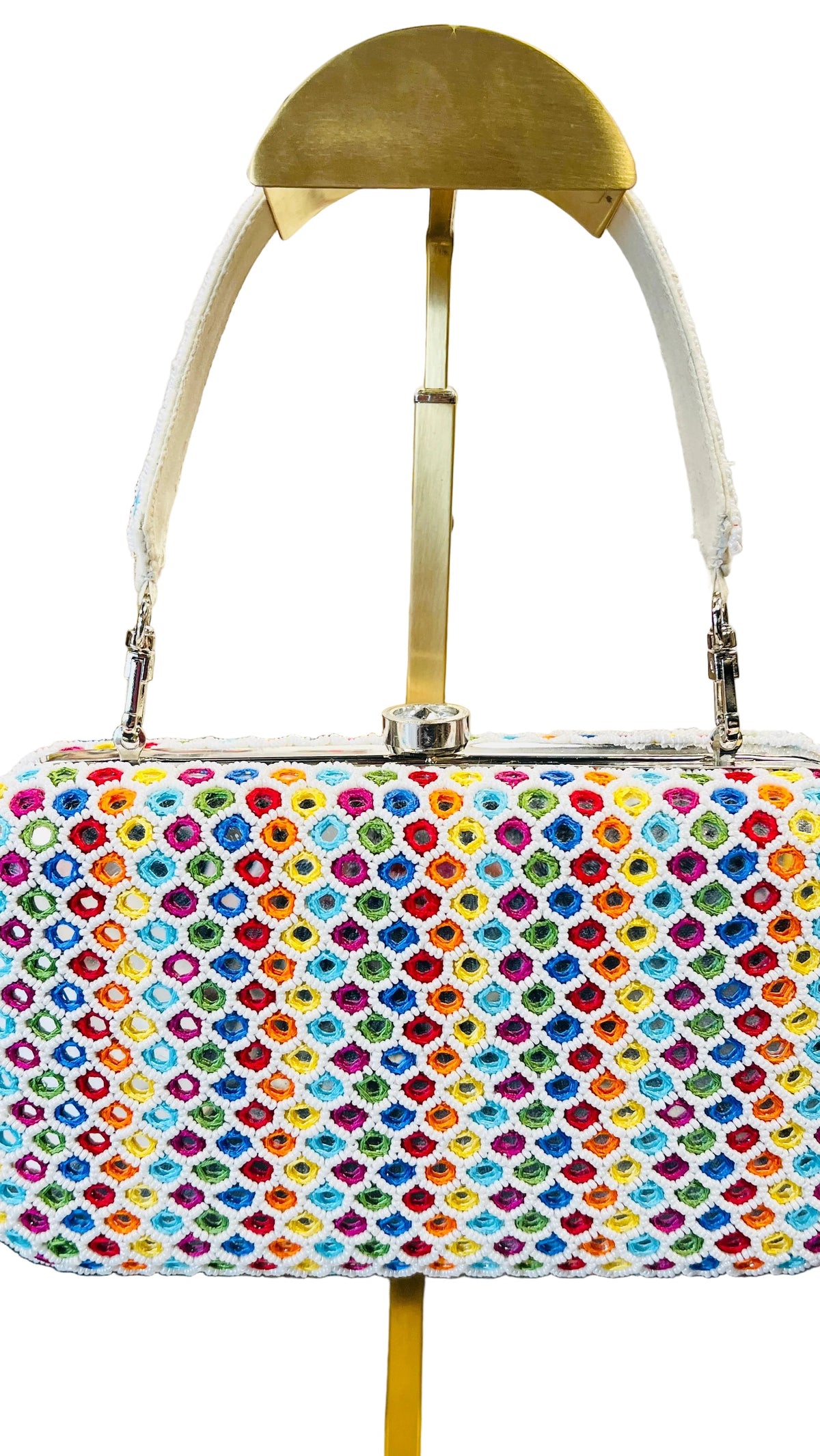 Indian Mirror Clutch Multi-Color