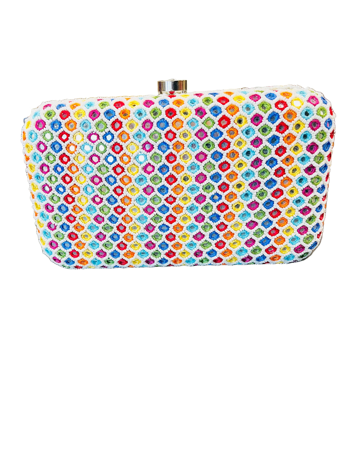 Indian Mirror Clutch Multi-Color