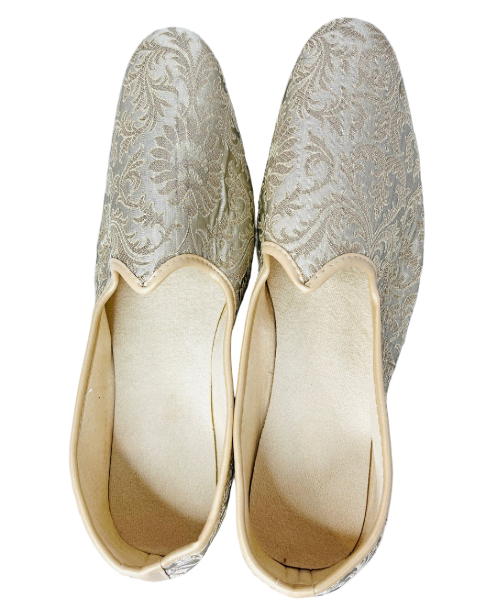 Fancy Grey Embroidered Shoes