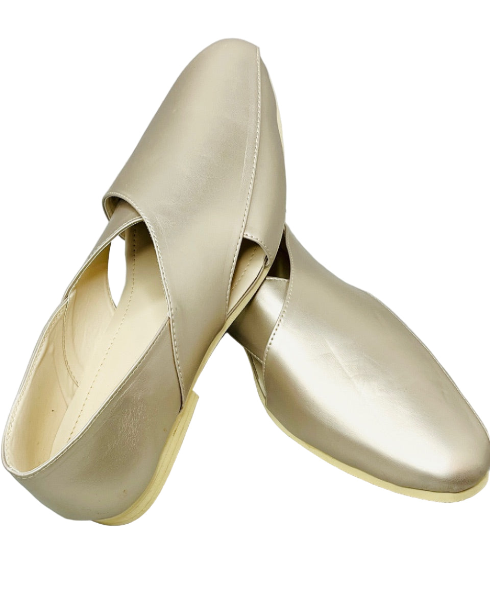 Fancy Grey Leather Shoes