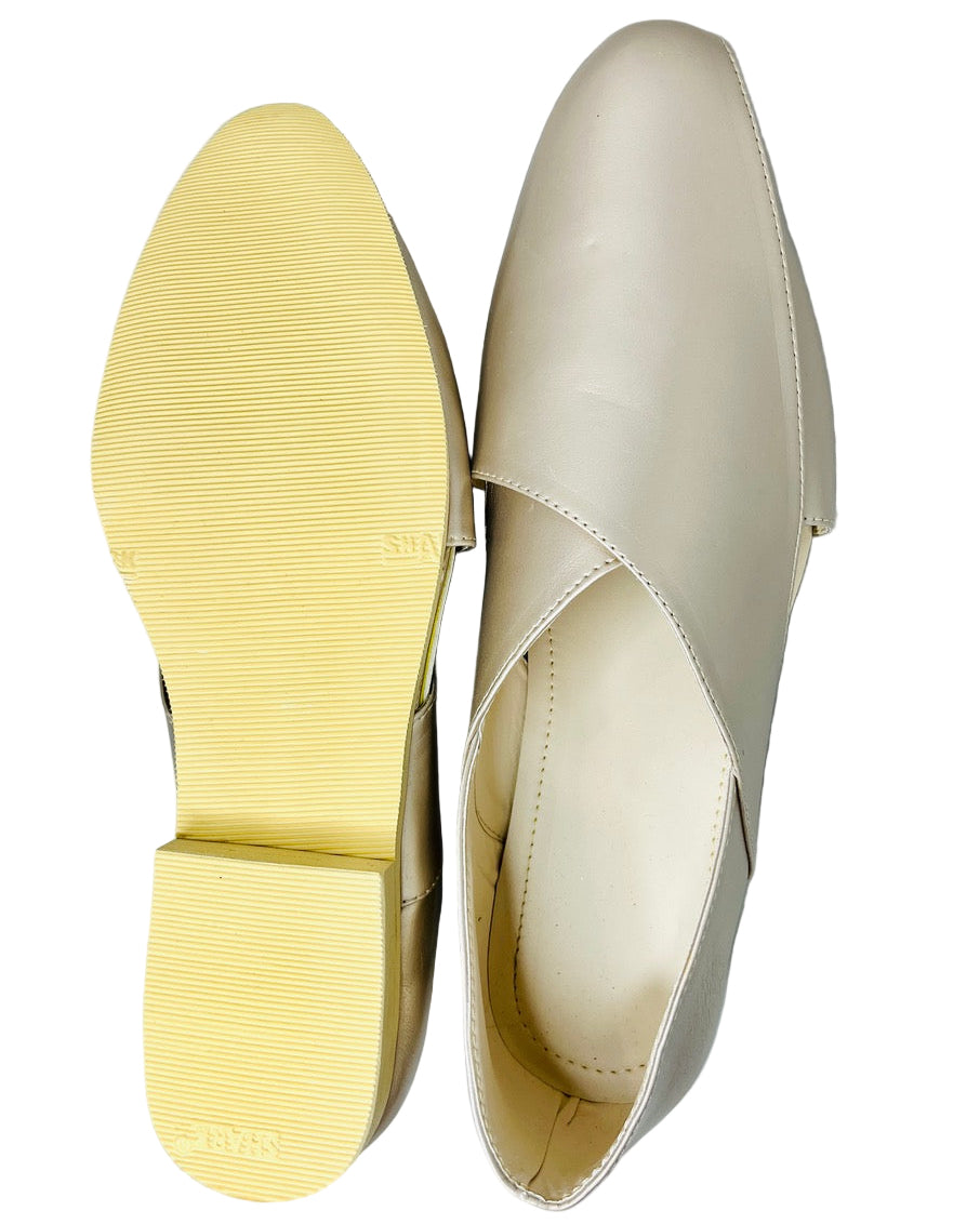 Fancy Grey Leather Shoes