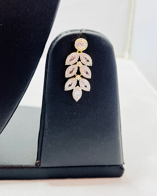 Gold American Diamond Necklace Set