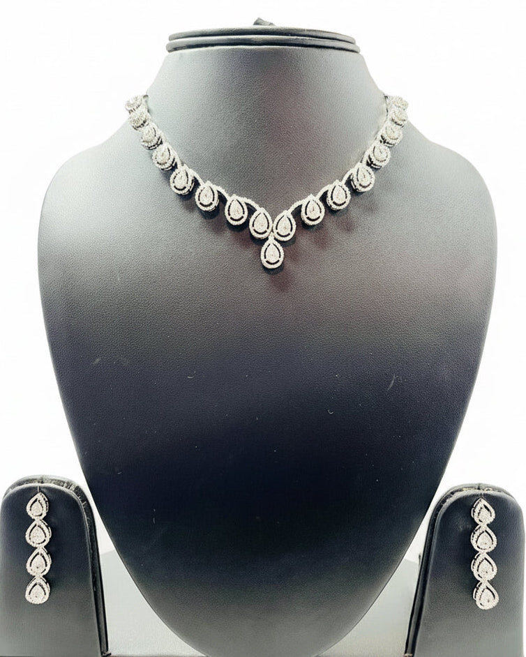 American Diamond Kundan Necklace Set