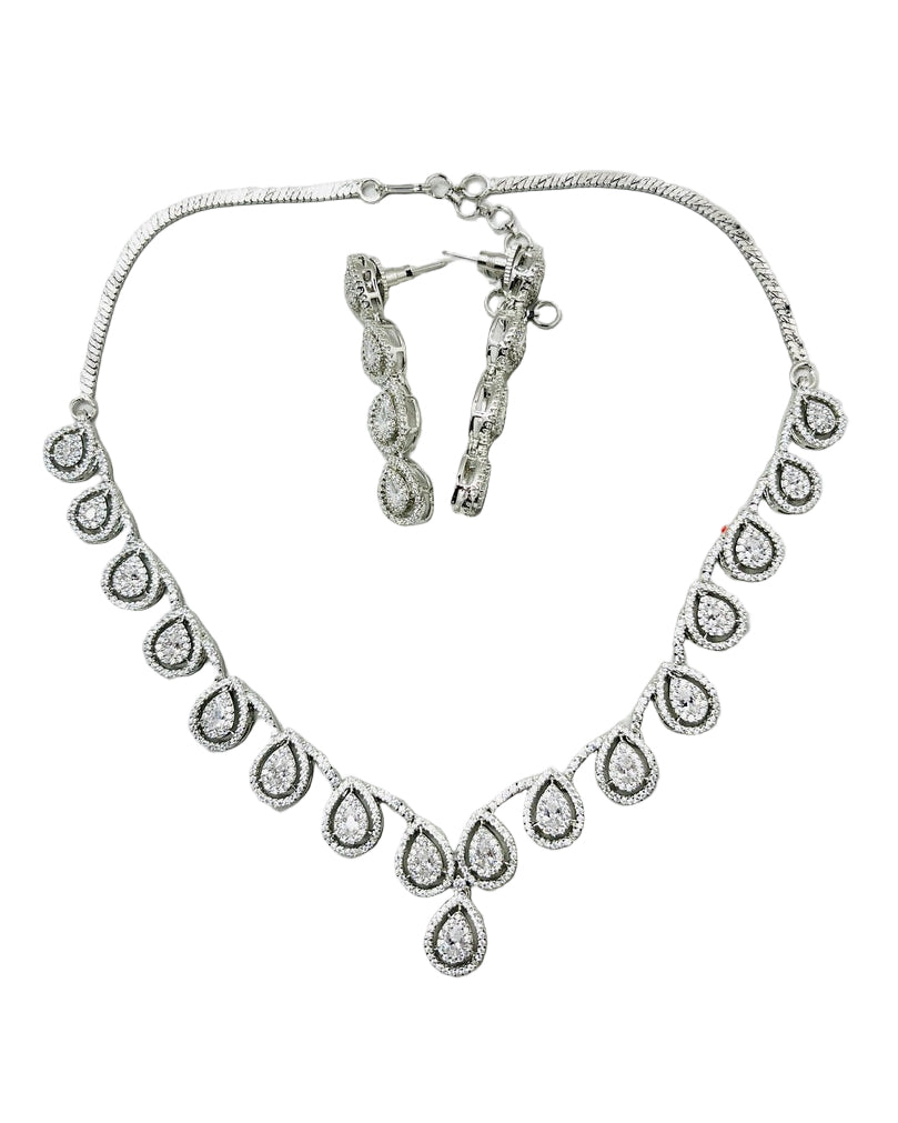 American Diamond Kundan Necklace Set