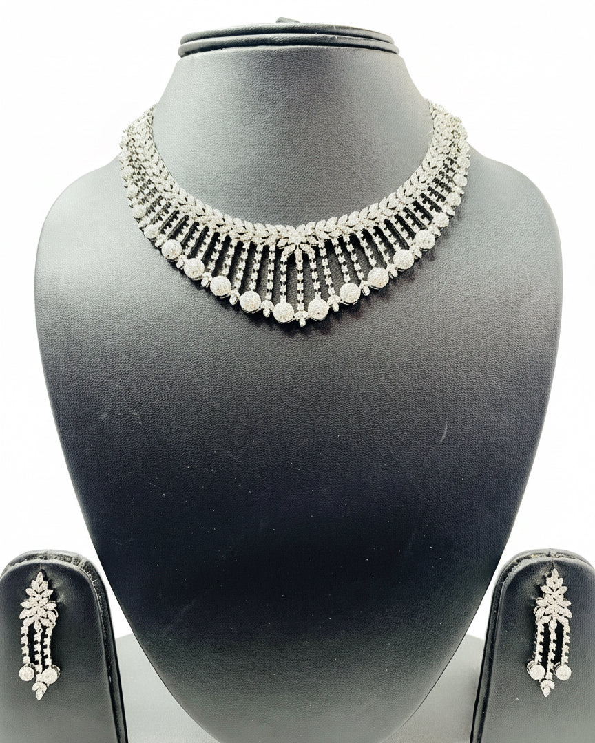 Fancy American Diamond Necklace Set