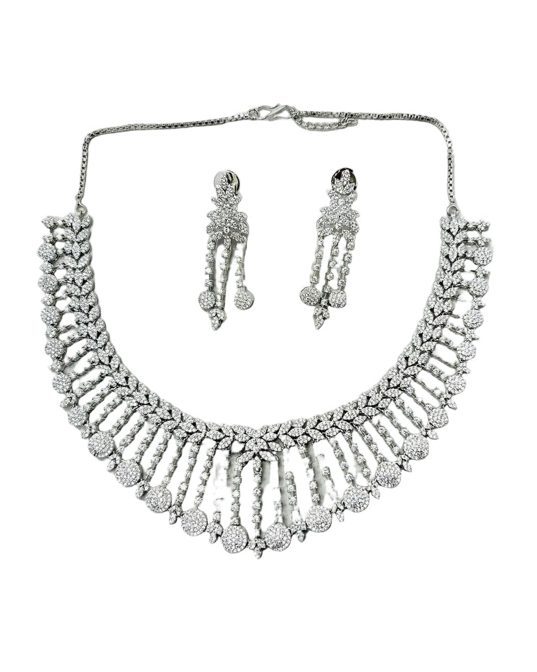 Fancy American Diamond Necklace Set