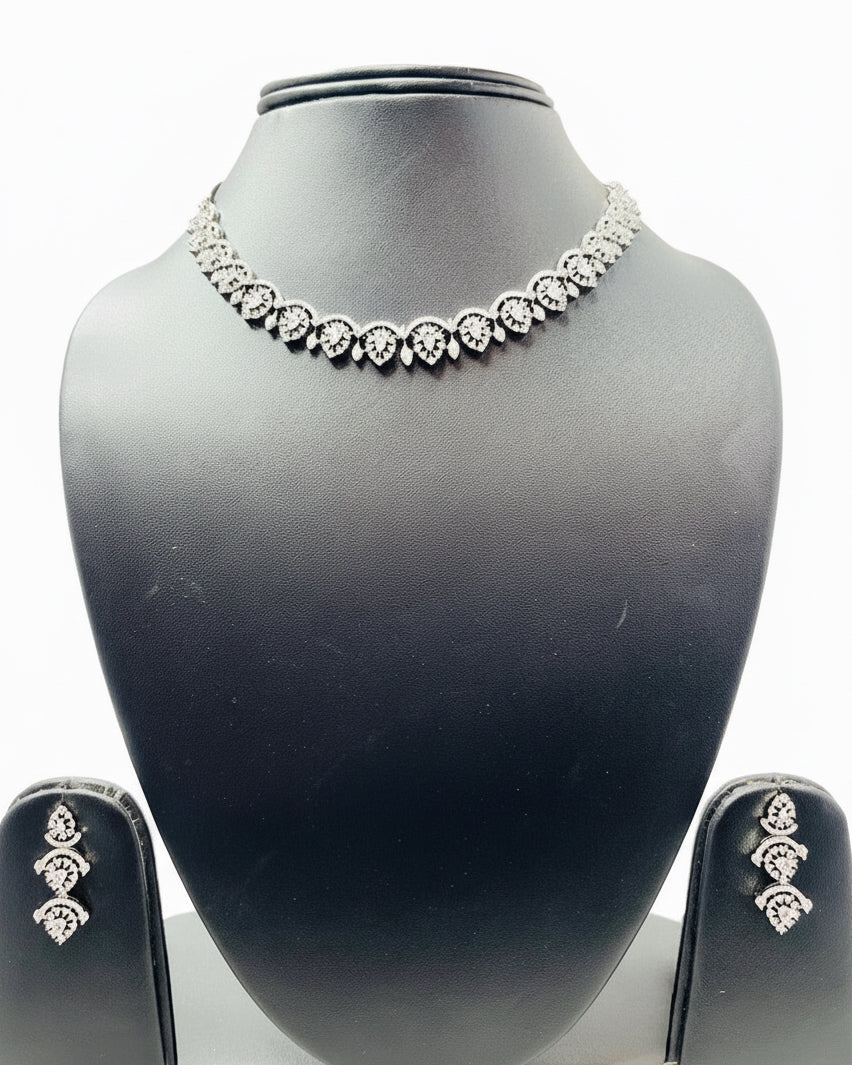 Fancy American Diamond Necklace Set